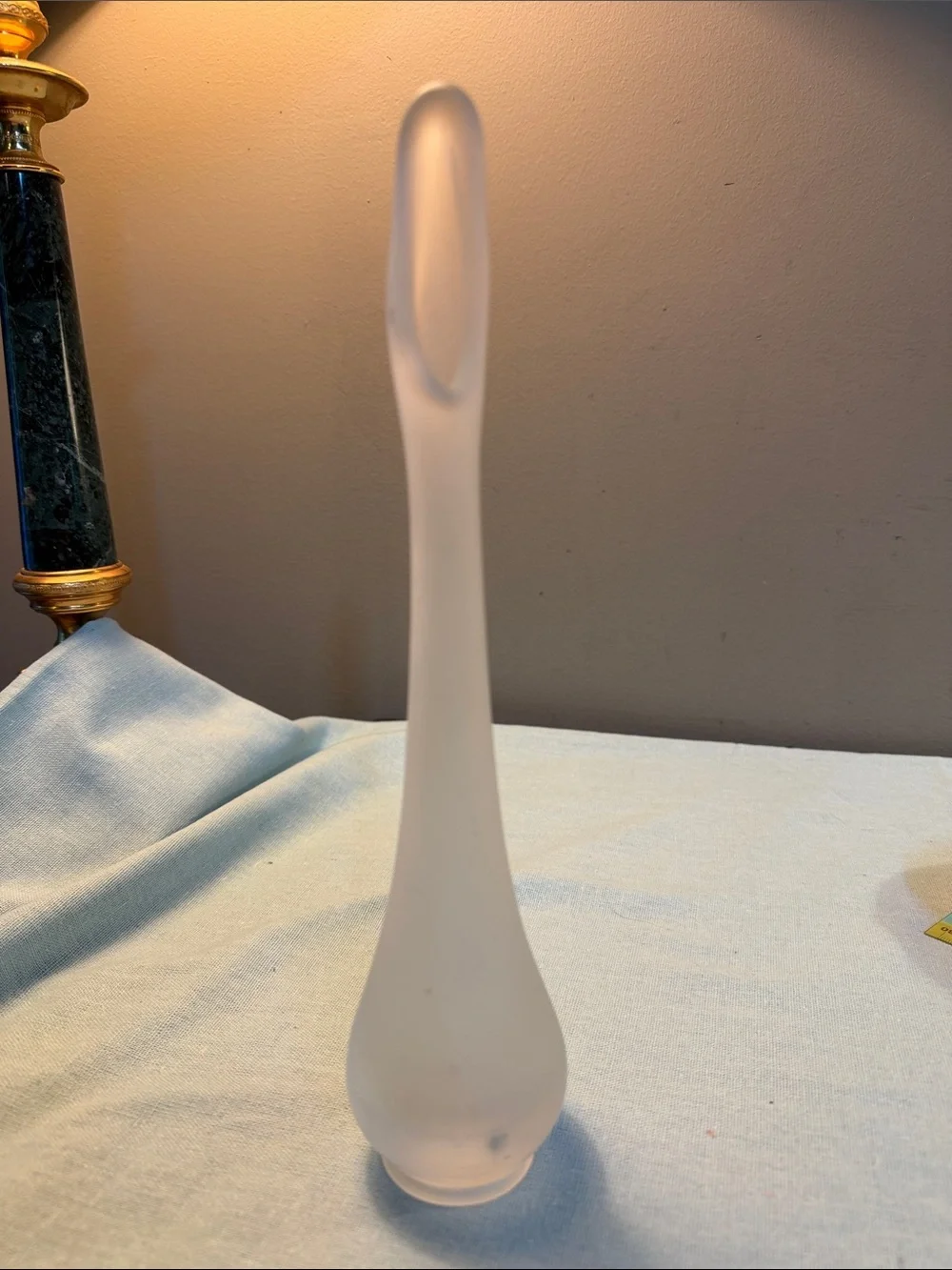 Vintage VIKING HAND MADE USA Frosted Glass Bud Vase - Home Accents